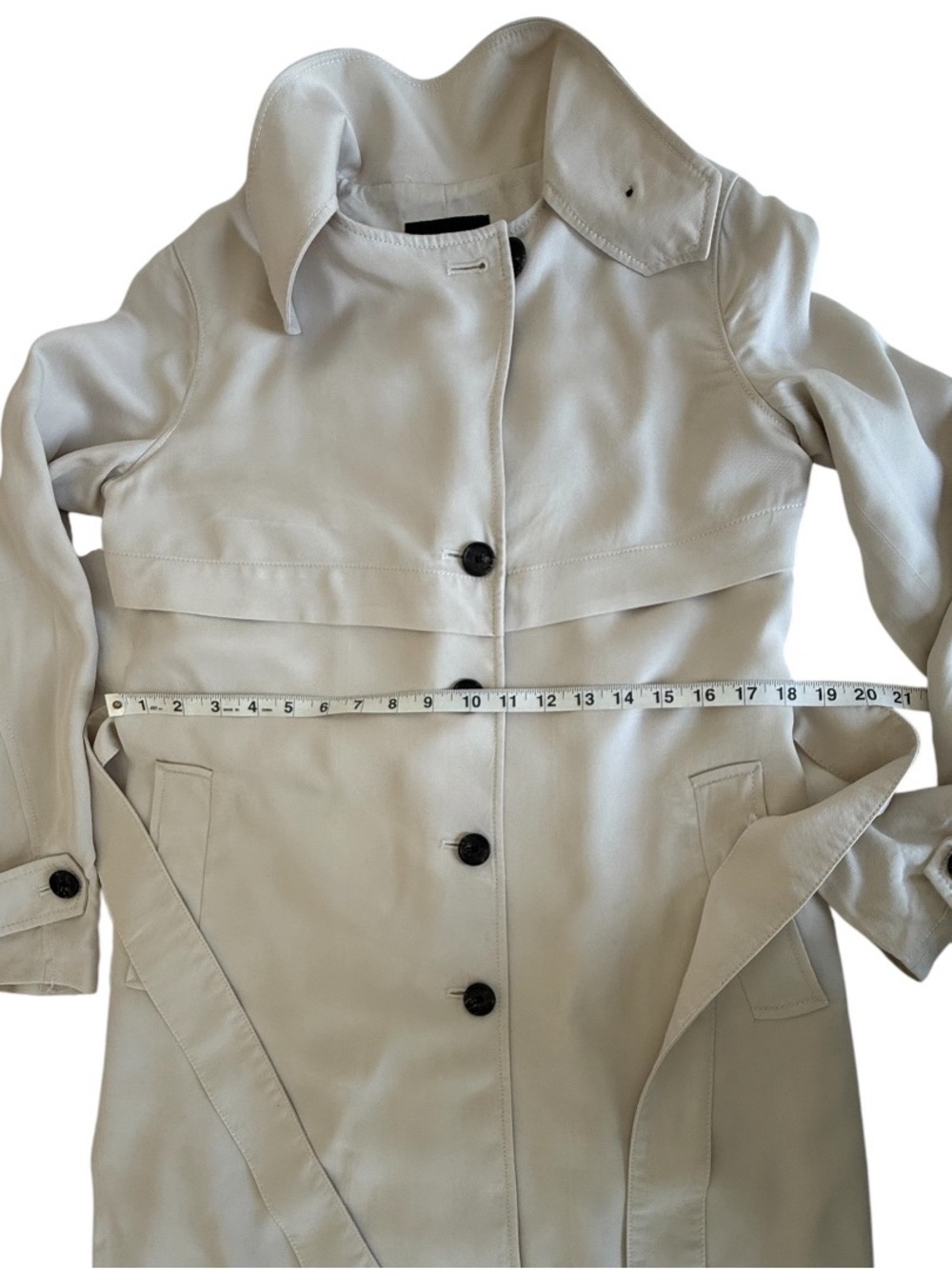 Banana Republic TENCEL Lyocell Lightweight Belted Trench Coat XS - Picture 10 of 13